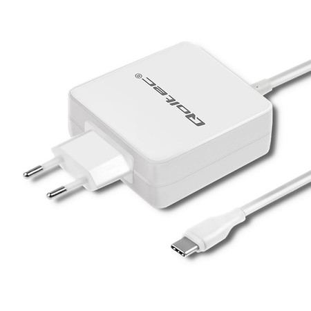 Qoltec Charger | 65W | 5-20.3V | 2-3.25A | USB type C | White (1)