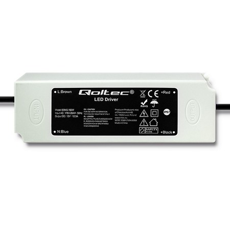 Qoltec LED Driver IP67 150W | 12V | 12.5A | Waterproof (1)