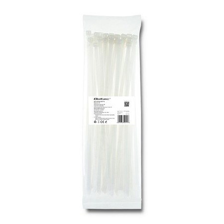 Qoltec Self-locking cable tie | 7.2*350mm | Nylon UV | White (1)