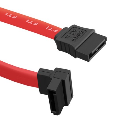 Qoltec SATA cable Straight | Right angle | 0.35m (1)
