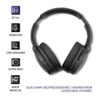 Qoltec Wireless Headphones with microphone Super Bass | Dynamic | BT | Black (2)