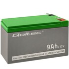 Qoltec AGM battery | 12V | 9Ah | max 135A (1)