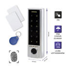 Qoltec Code lock PROTEUS with fingerprint reader | RFID | Code | Card | key fob | Doorbell | IP68 | EM (2)