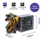 Qoltec ATX 1800W power supply | 80 Plus Platinum | Gaming Miner (4)