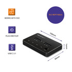 Qoltec Drive docking station 2x SSD M.2 SATA | NGFF | USB Type C (3)