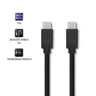 Qoltec Kabel USB 2.0 typ C męski | USB 2.0 typ C męski | 2m | Czarny (5)