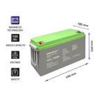 Qoltec Deep Cycle Gel battery| 12V | 150Ah (3)