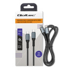 Qoltec USB 2.0 type C Cable | USB 2.0 type C 100W | QC 3.0 | PD | 1m | Black (1)
