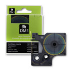 Qoltec Heat shrink tube for DYMO D1/DM1 | 9mm * 1.5m | Yellow | Black overprint (1)