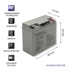 Qoltec AGM battery | 12V | 20Ah | max. 300A (4)