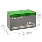 Qoltec AGM battery | 12V | 9Ah | max 135A (6)