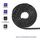 Qoltec Cable organizer 6mm | 10m | Black (2)