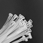 Qoltec Reusable Self-locking cable tie | 7.2*300 mm | Nylon UV | White (3)