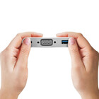 Qoltec Adapter USB 3.1 type C male | VGA female + USB 3.0 A female + USB 3.1 type C female PD | 0.19m (8)