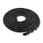 Qoltec Cable organizer 6mm | 10m | Black (1)