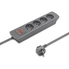 Qoltec Power strip | 4 sockets | 1.8m | Grey (2)