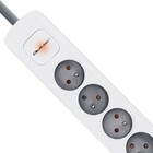 Qoltec Power strip | 5 sockets | 1.8m | White-grey (9)