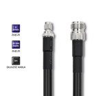 Qoltec LMR400 Coaxial Cable | N Female | RP-SMA Male | 3m (3)