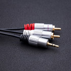 Qoltec Cable 2xRCA / Mini Jack 3.5mm male | 2m | Black (2)