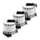 Qoltec Tape for BROTHER DK-22205 | 62mm x 30.48m | White / Black overprint | Roller with handle (6)