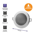 Qoltec Ceiling speaker | waterproof | RMS 15W | 8 Om | Silver (4)
