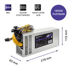 Qoltec POWER SUPPLY 1850W PCI-E| 80 Plus Platinum | Gaming Miner (4)