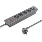 Qoltec Power strip | 5 sockets | 1.8m | Grey (2)