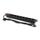 Qoltec Power strip for RACK cabinets | 1U | 16A | PDU | 8xFRENCH | 2m (6)