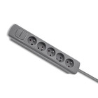 Qoltec Power strip | 5 sockets | 1.8m | Grey (12)