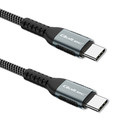 Qoltec USB 2.0 type C Cable | USB 2.0 type C 100W | QC 3.0 | PD | 1.5m | Black (2)