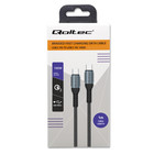 Qoltec USB 2.0 type C Cable | USB 2.0 type C 100W | QC 3.0 | PD | 1m | Black (11)