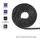 Qoltec Cable organizer 20mm | 10m | Black (2)