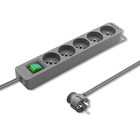 Qoltec Power strip | 5 sockets | 1.8m | Grey (2)
