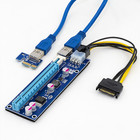 Qoltec Riser PCi-E 1x - 16x | USB 3.0 | SATA/ PCI-E 6pin (4)