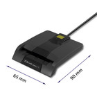 Qoltec Intelligent Smart ID chip card reader SCR-0634 | USB Type C (4)
