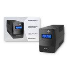 Qoltec UPS - Monolith | 850VA | 480W | LCD | USB | RJ45 (9)